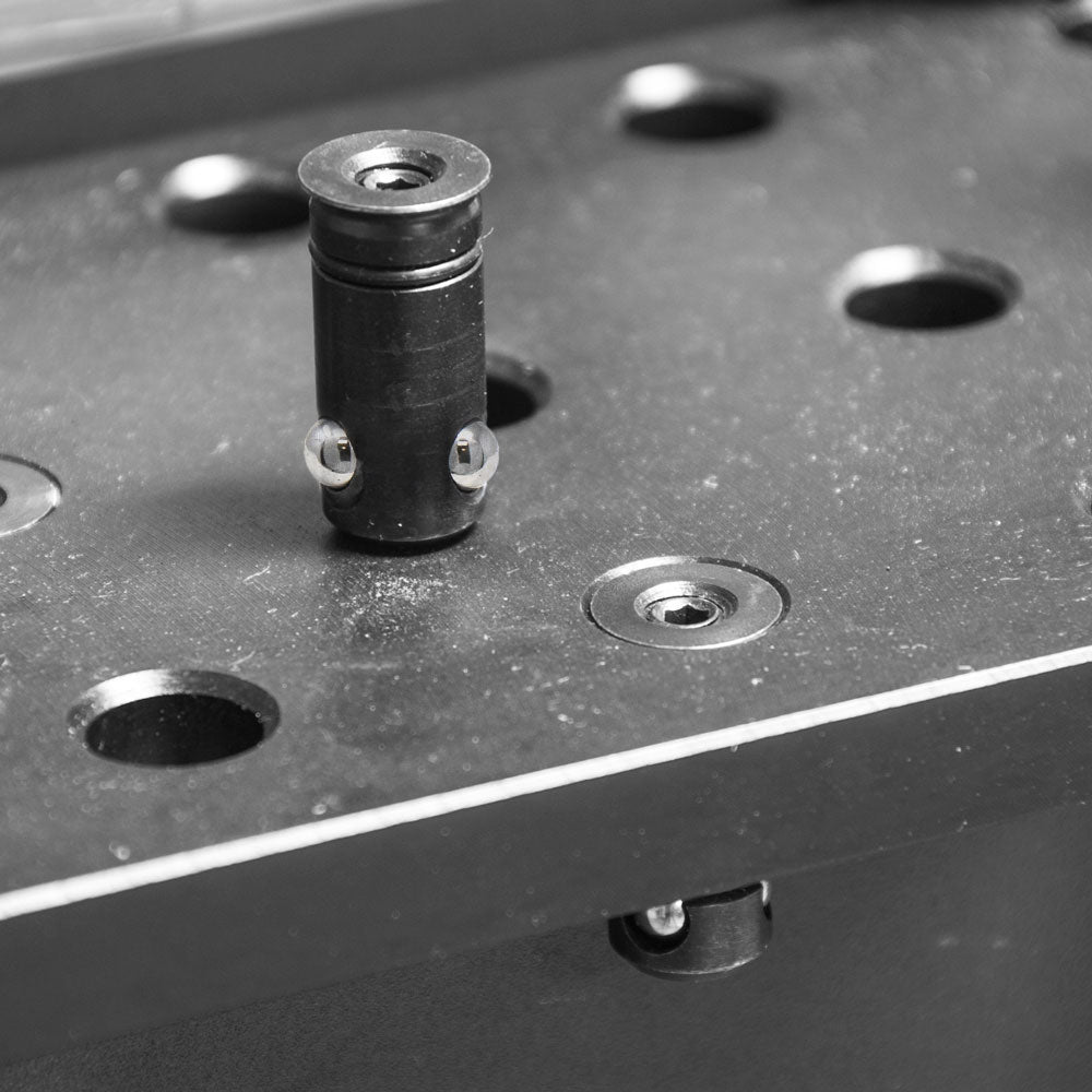 Flush Mount Ball Lock Bolts on table