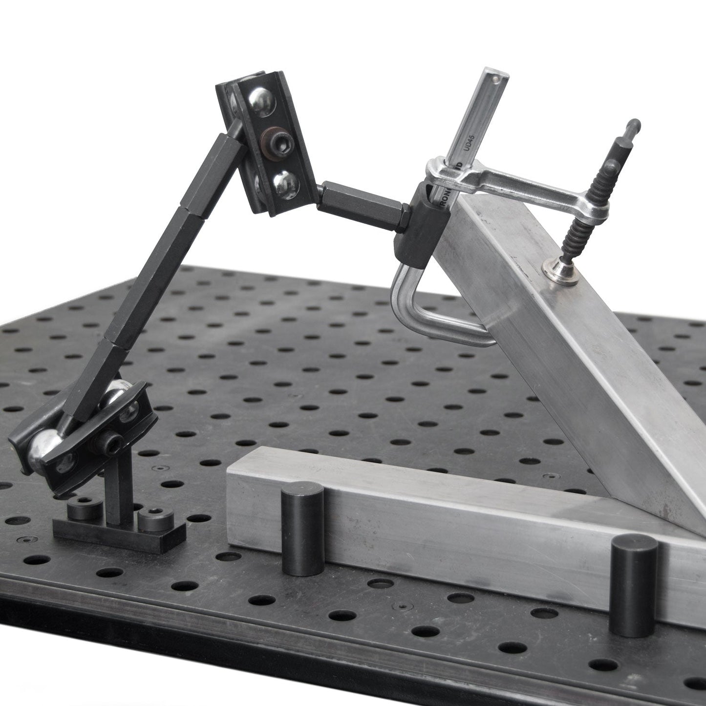 Third Hand Adjustable Clamp Arm with Bolt-Down Base