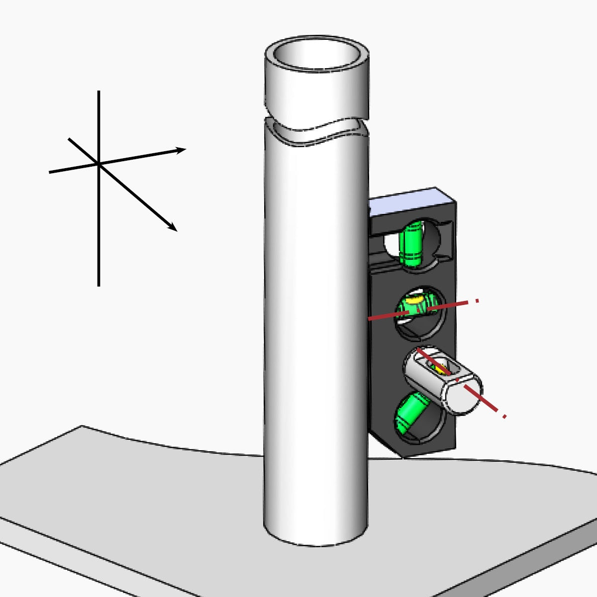 3-Axis Magnetic Level with EZ-View Vials