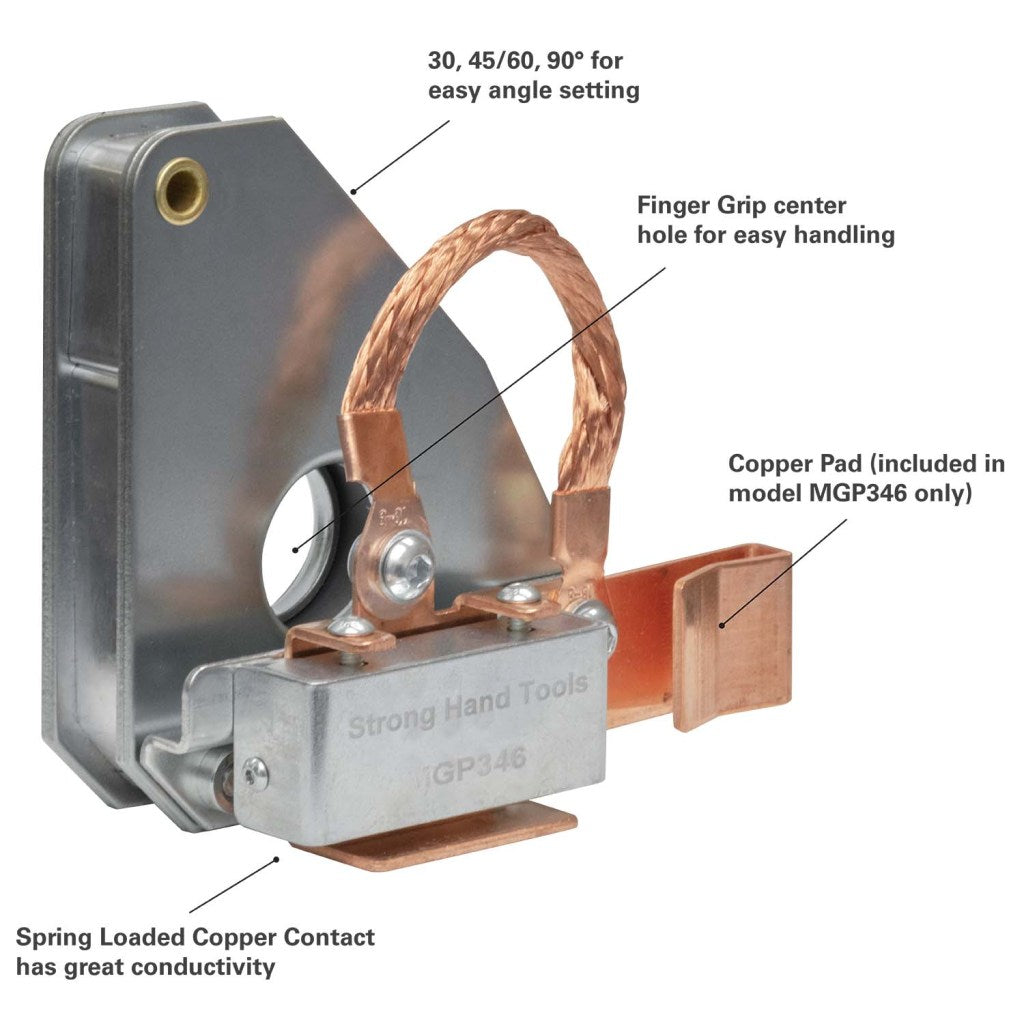 Multi-Angle Grounding Magnet with Clamping Pad