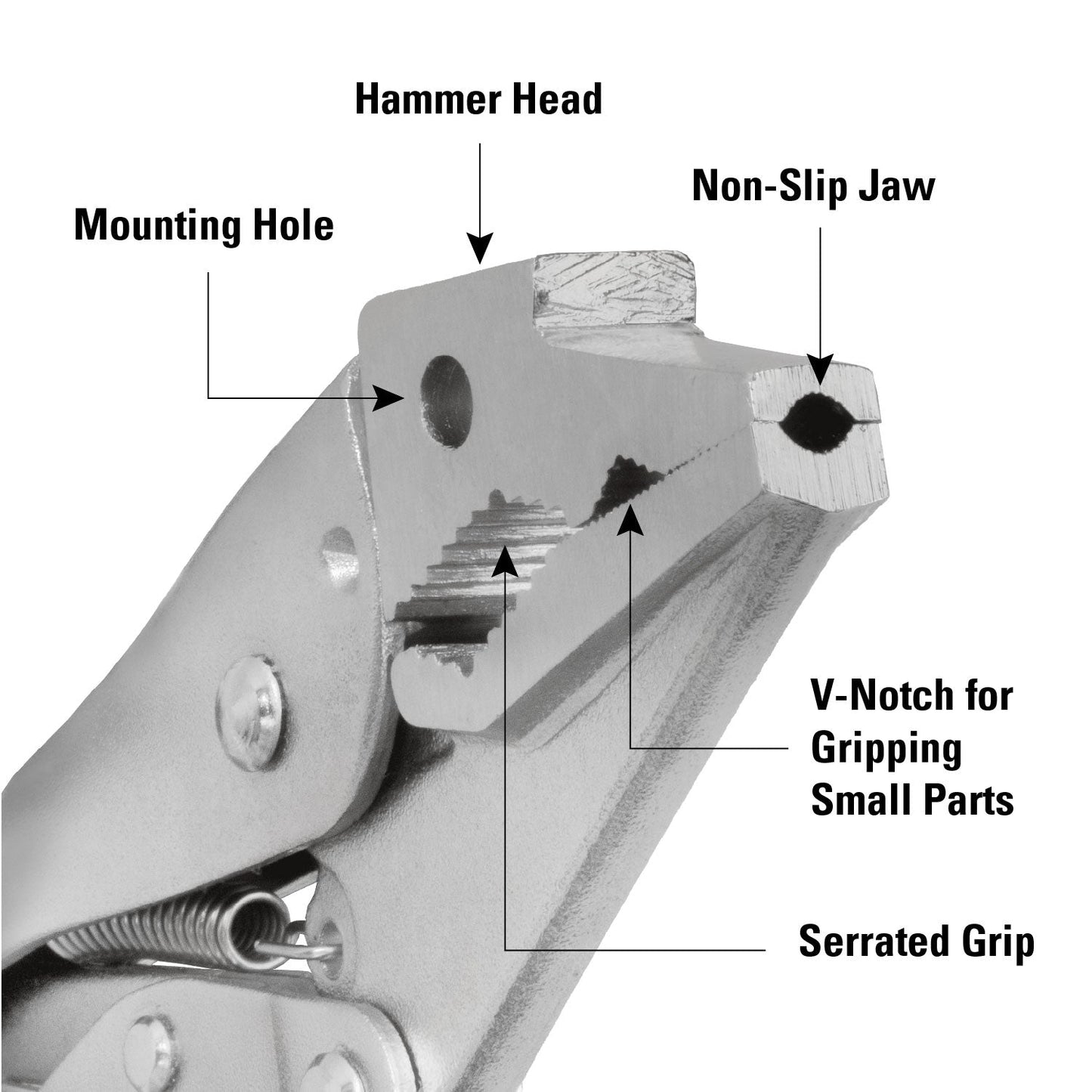 Extractor Locking Pliers, 7"