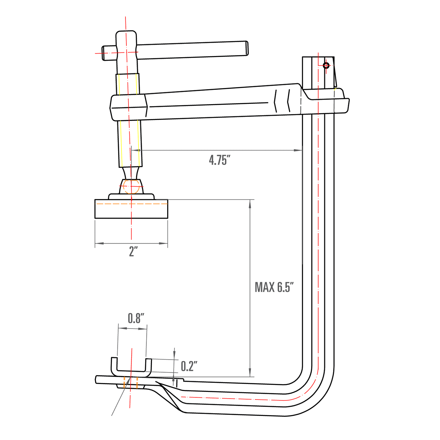 Space-Clamp, 6.5"