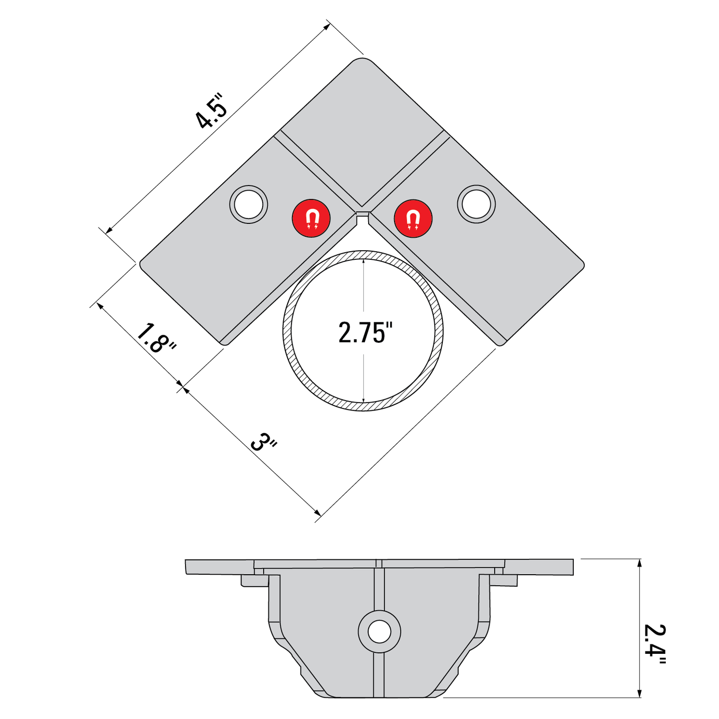 Spring-Loaded Clamp with MagBrace