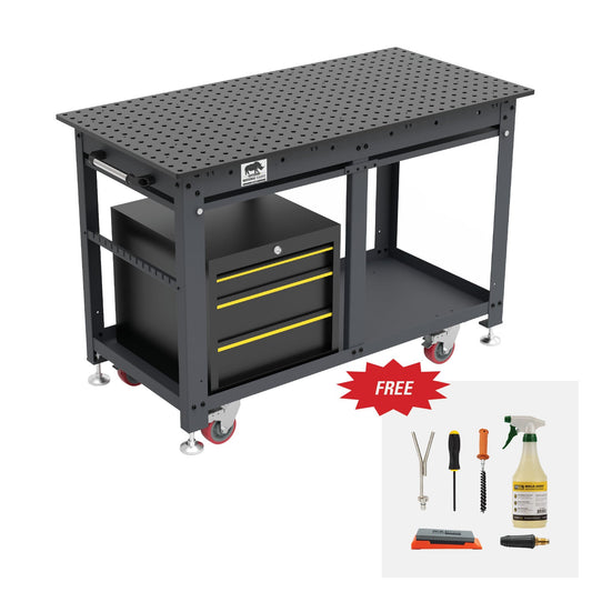 60" x 30" Rhino Cart with Storage Tool Box and FREE 6-pc Maintenance Kit