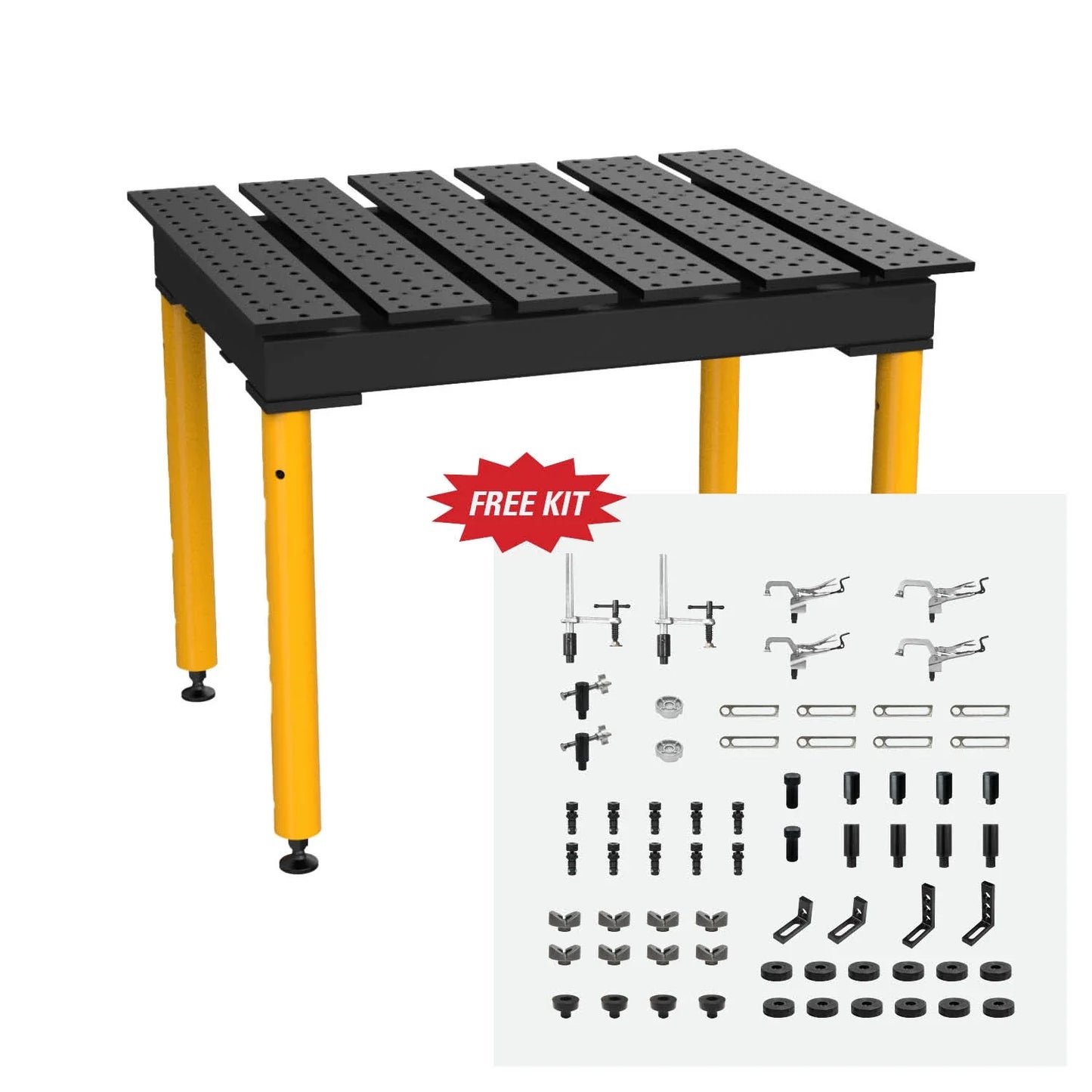 MAX Slotted 4' x 3' Nitrided Table with FREE 66-pc Fixturing Kit